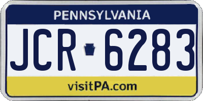 PA license plate JCR6283