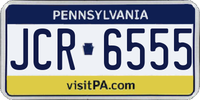 PA license plate JCR6555
