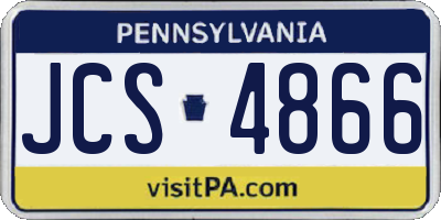 PA license plate JCS4866