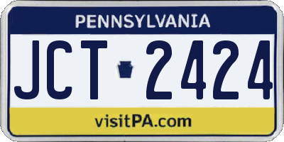 PA license plate JCT2424