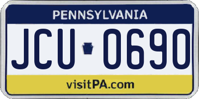 PA license plate JCU0690