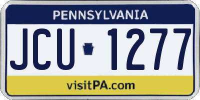 PA license plate JCU1277