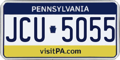 PA license plate JCU5055