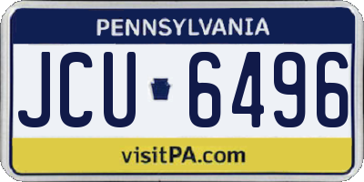 PA license plate JCU6496