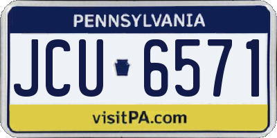 PA license plate JCU6571