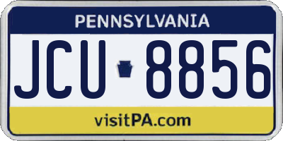 PA license plate JCU8856
