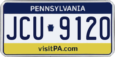 PA license plate JCU9120