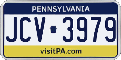 PA license plate JCV3979