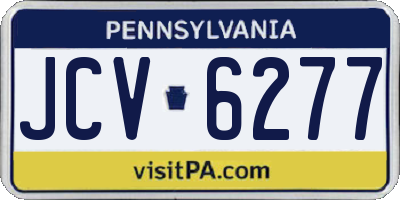 PA license plate JCV6277