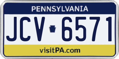 PA license plate JCV6571