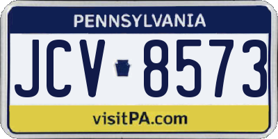 PA license plate JCV8573