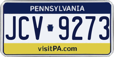 PA license plate JCV9273