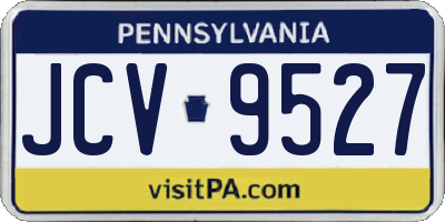 PA license plate JCV9527