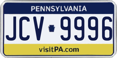 PA license plate JCV9996