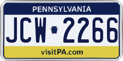 PA license plate JCW2266