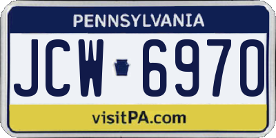 PA license plate JCW6970