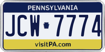PA license plate JCW7774