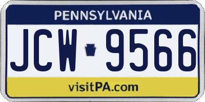 PA license plate JCW9566