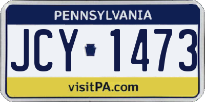 PA license plate JCY1473