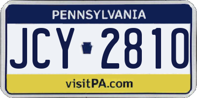 PA license plate JCY2810