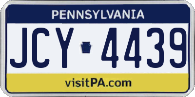 PA license plate JCY4439