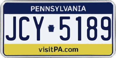 PA license plate JCY5189