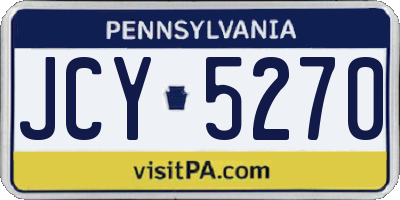 PA license plate JCY5270