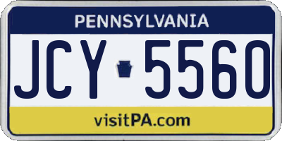 PA license plate JCY5560
