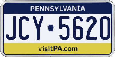 PA license plate JCY5620