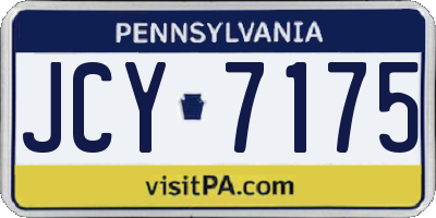PA license plate JCY7175