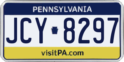 PA license plate JCY8297