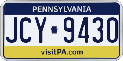 PA license plate JCY9430