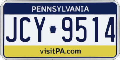 PA license plate JCY9514