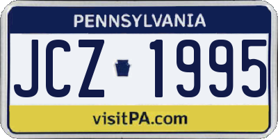 PA license plate JCZ1995