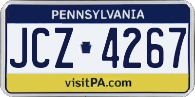 PA license plate JCZ4267