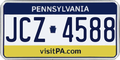 PA license plate JCZ4588