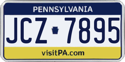 PA license plate JCZ7895