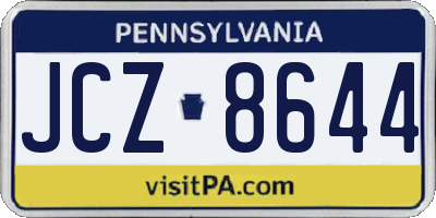 PA license plate JCZ8644