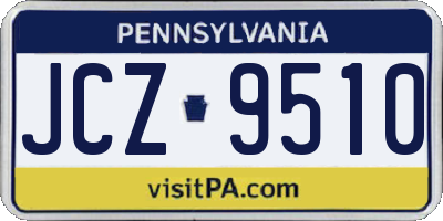 PA license plate JCZ9510
