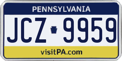 PA license plate JCZ9959