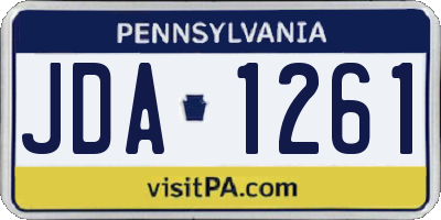 PA license plate JDA1261
