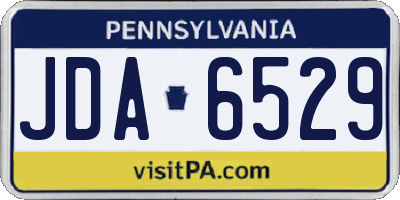 PA license plate JDA6529