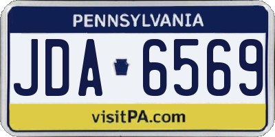PA license plate JDA6569