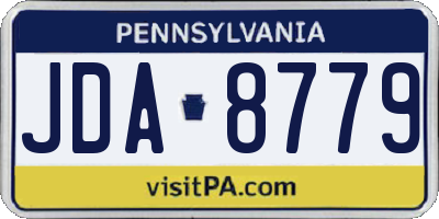 PA license plate JDA8779