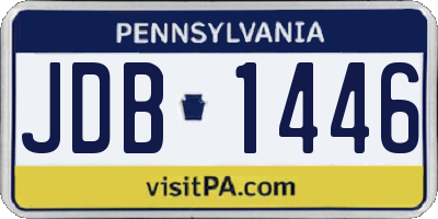 PA license plate JDB1446
