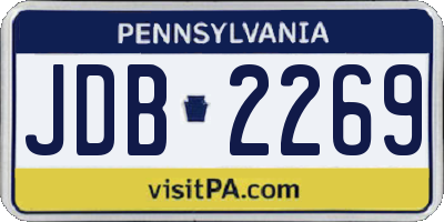 PA license plate JDB2269