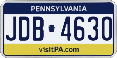 PA license plate JDB4630