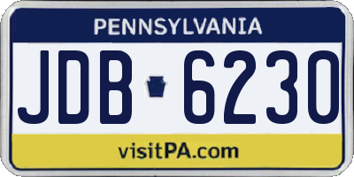 PA license plate JDB6230