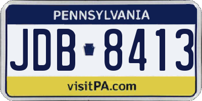 PA license plate JDB8413