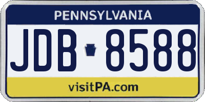 PA license plate JDB8588